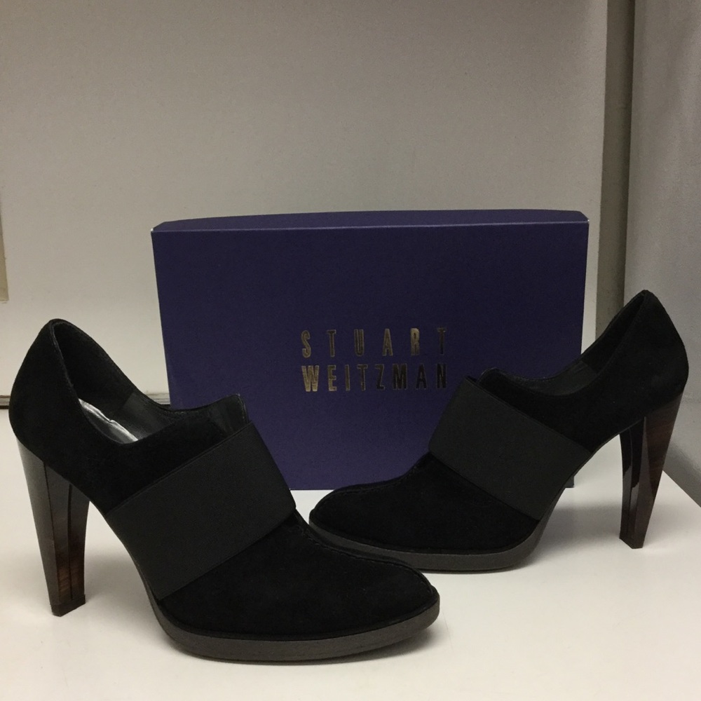 Stuart Weitzman Black Suede Booties